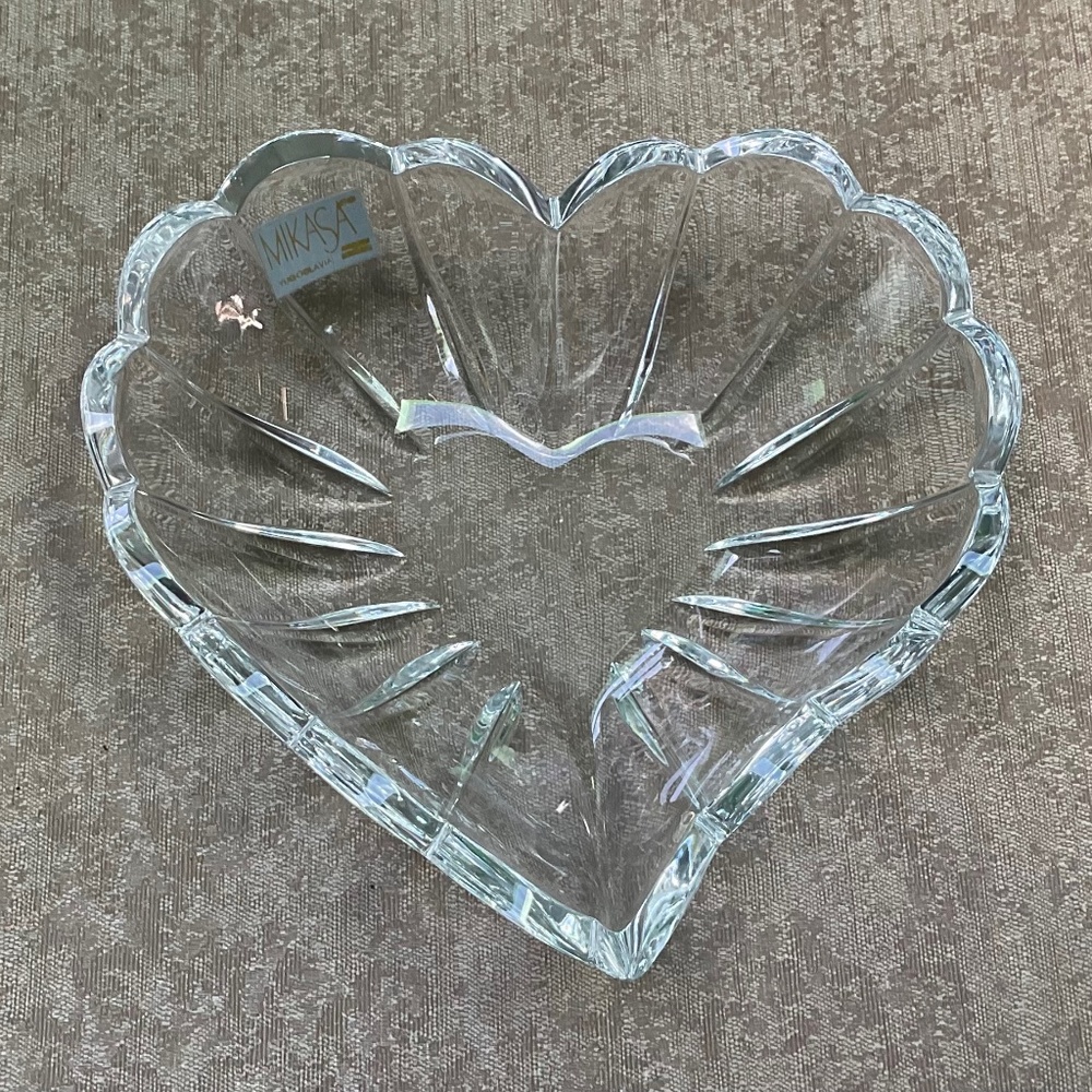 Mikasa Heart-Shaped Crystal Bowl